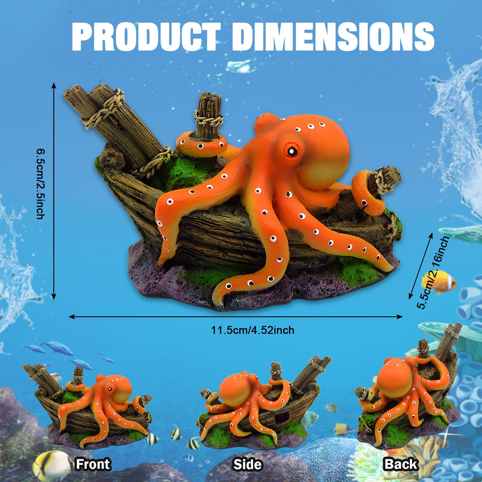 Resin Octopus Statue Ornaments - огляд і ціна Marine Aquarium For Sale