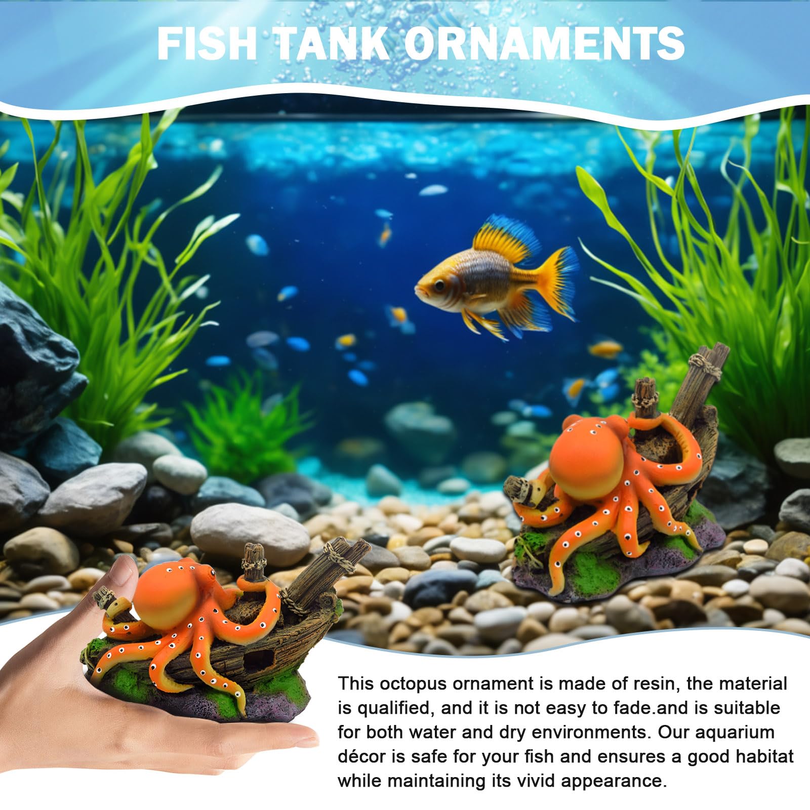 Resin Octopus Statue Ornaments - огляд і ціна Marine Aquarium For Sale