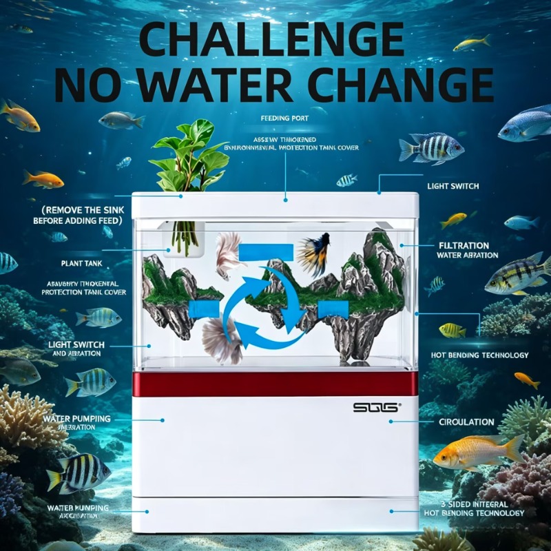 2026 mini fish tank Self circu - огляд і ціна Marine Aquarium Live