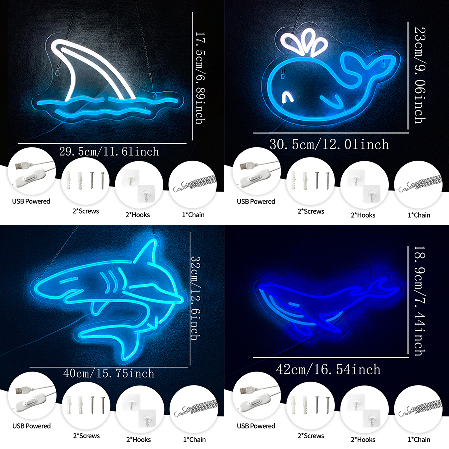 Shark Led Neon Sign, Marine An - огляд і ціна Marine Aquarium Live