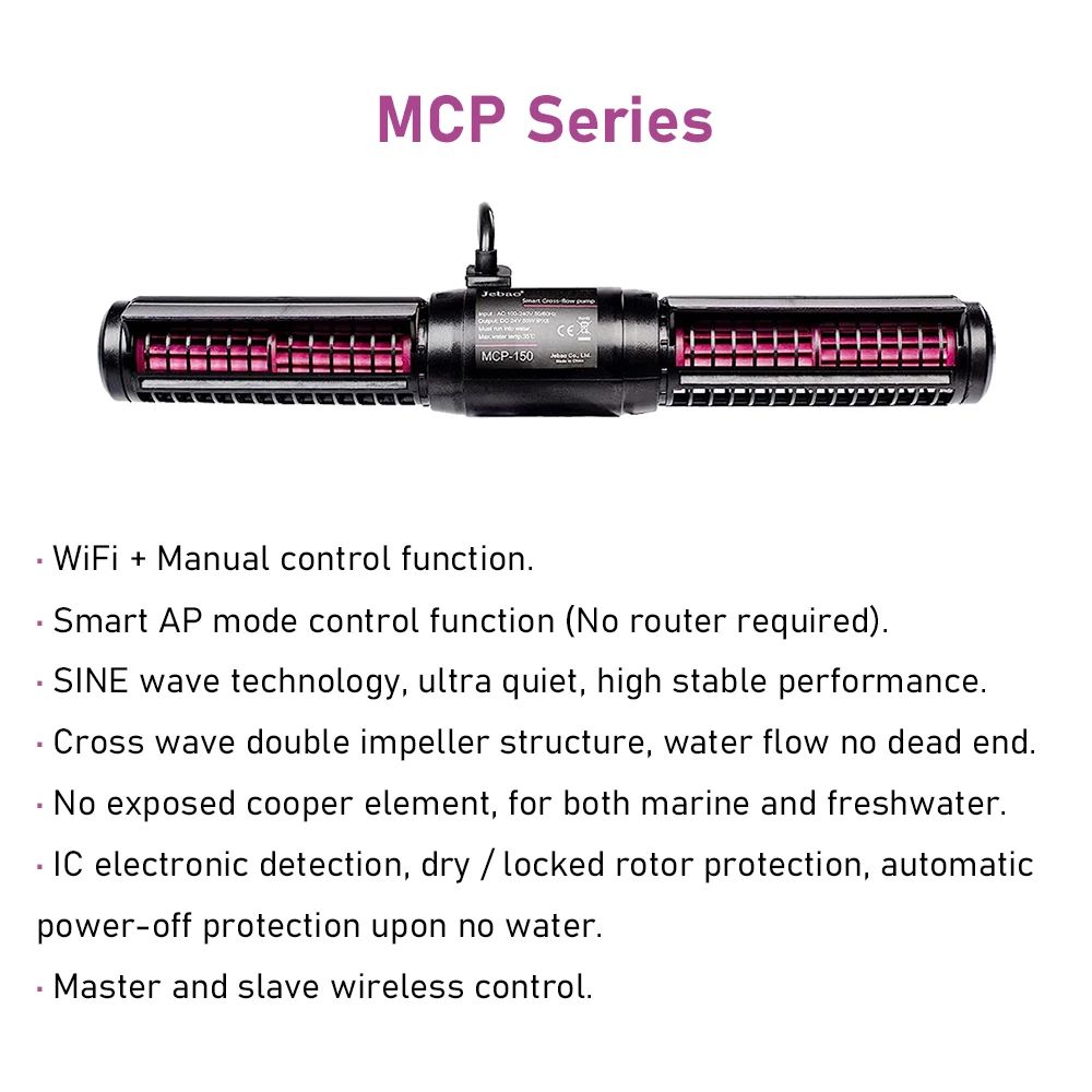 Jebao MCP‑70/90/120/150/180 Sm - огляд і ціна Marine Aquarium Wave Maker