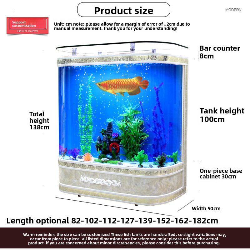 Customized Large Glass Fish Ta - огляд і ціна Marine Aquarium Live